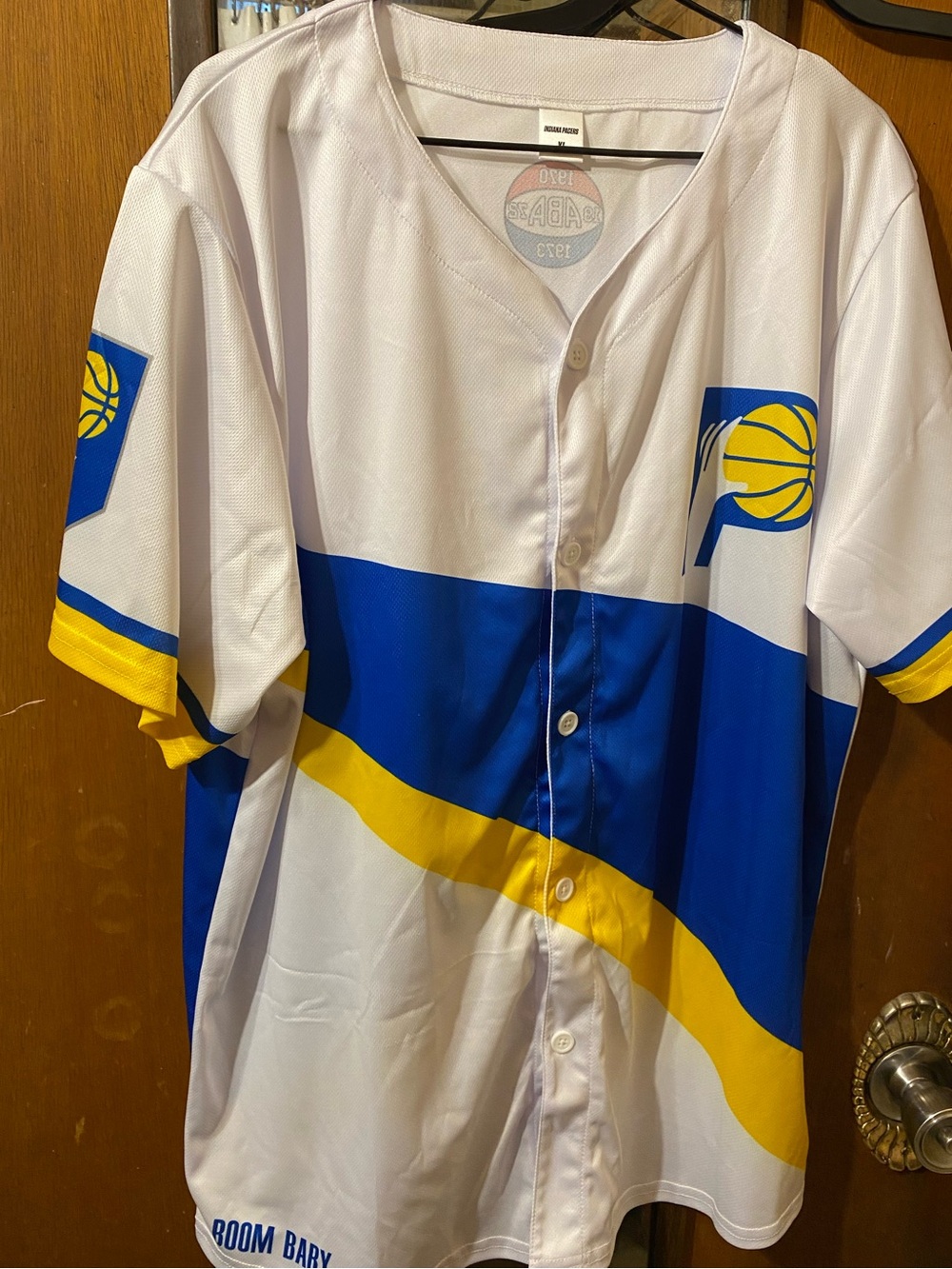 RARE Indiana Pacers SGA Baseball Jersey XL REMIX Ticketmaster Collab Limited Ed